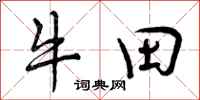 牛田怎么写好看，牛田书法图片