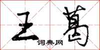 王葛怎么写好看,王葛书法图片