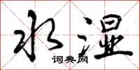水湿怎么写好看，水湿书法图片