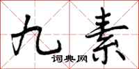 九素怎么写好看，九素书法图片