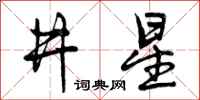 井星怎么写好看,井星书法图片