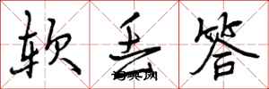 软丢答怎么写好看，软丢答书法图片