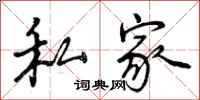 私家怎么写好看,私家书法图片