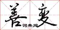 善变怎么写好看，善变书法图片