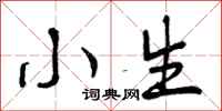 小生怎么写好看，小生书法图片