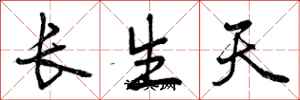 长生天怎么写好看，长生天书法图片