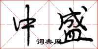 中盛怎么写好看，中盛书法图片
