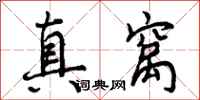 真窝怎么写好看，真窝书法图片