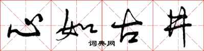 心如古井怎么写好看,心如古井书法图片