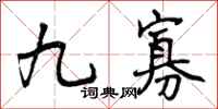 九寡怎么写好看，九寡书法图片
