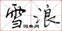 雪浪怎么写好看，雪浪书法图片