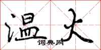 温火怎么写好看,温火书法图片