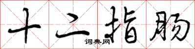 十二指肠怎么写好看,十二指肠书法图片