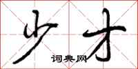 少才怎么写好看，少才书法图片