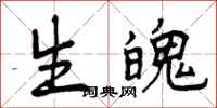 生魄怎么写好看，生魄书法图片