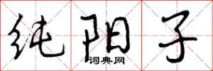 纯阳子怎么写好看,纯阳子书法图片