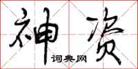 神资怎么写好看，神资书法图片