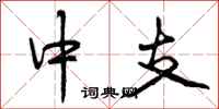 中支怎么写好看，中支书法图片