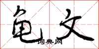 龟文怎么写好看,龟文书法图片