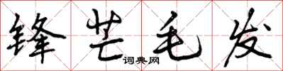 锋芒毛发怎么写好看，锋芒毛发书法图片