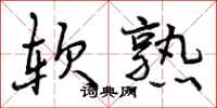 软熟怎么写好看，软熟书法图片