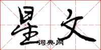 星文怎么写好看，星文书法图片