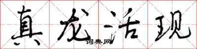 真龙活现怎么写好看，真龙活现书法图片