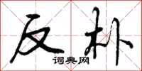 反朴怎么写好看,反朴书法图片