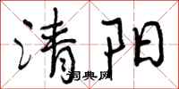 清阳怎么写好看，清阳书法图片