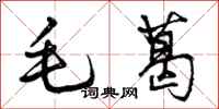 毛葛怎么写好看,毛葛书法图片