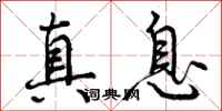 真息怎么写好看，真息书法图片