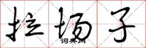 拉场子怎么写好看，拉场子书法图片