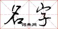 名字怎么写好看，名字书法图片