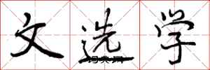文选学怎么写好看,文选学书法图片