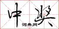 中奖怎么写好看，中奖书法图片