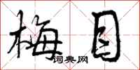 梅目怎么写好看，梅目书法图片