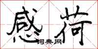 感荷怎么写好看，感荷书法图片