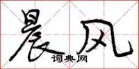 晨风怎么写好看，晨风书法图片