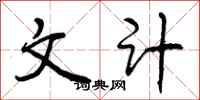 文计怎么写好看，文计书法图片