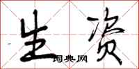生资怎么写好看,生资书法图片
