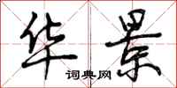 华景怎么写好看,华景书法图片