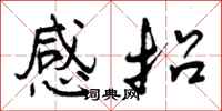 感招怎么写好看,感招书法图片