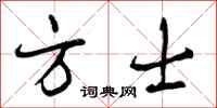 方士怎么写好看,方士书法图片