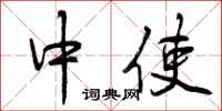 中使怎么写好看，中使书法图片