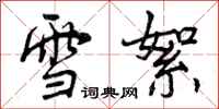 雪絮怎么写好看，雪絮书法图片