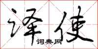 译使怎么写好看,译使书法图片