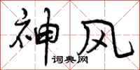 神风怎么写好看，神风书法图片