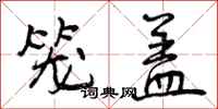 笼盖怎么写好看,笼盖书法图片