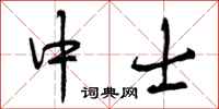 中士怎么写好看,中士书法图片