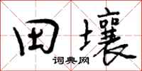田壤怎么写好看,田壤书法图片